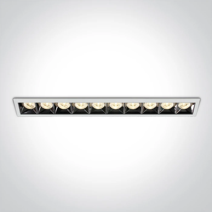 40W LED įleidžiamas šviestuvas, baltas, 3000K, 50006B/W/W
