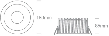 40W LED įleidžiamas vidaus/lauko šviestuvas, baltas, 3000/3500/4000K, IP65, 10140G/W/V