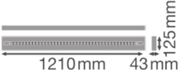 40W LED linijinis šviestuvas LINEAR INDIVILED DIRECT, baltas, 3000K, DALI, 120cm