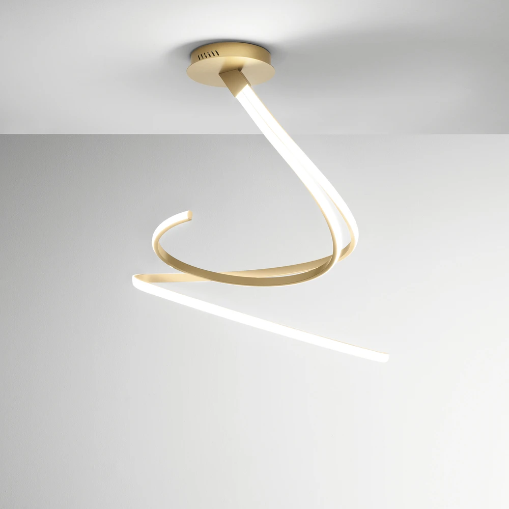 40W LED lubinis šviestuvas KINETIC, aukso sp., CCT