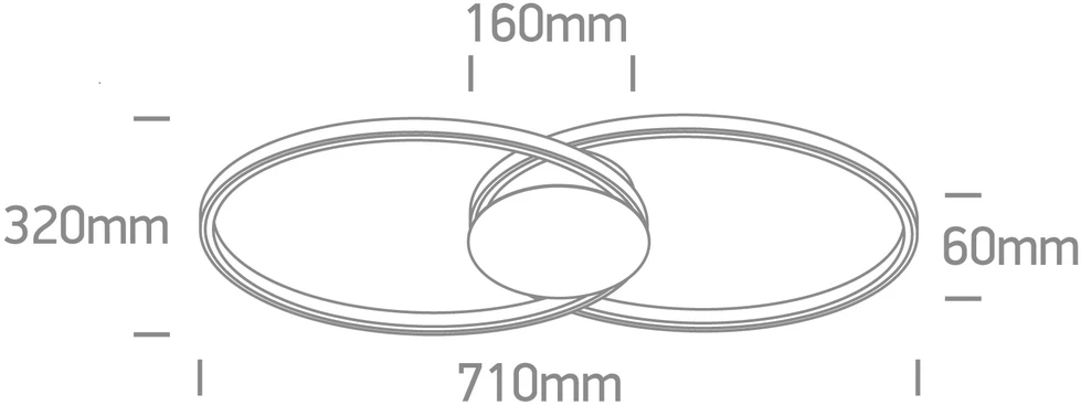 40W LED lubinis šviestuvas, šampano sp., 3000K, dimeriuojamas, 63154C/CH/W