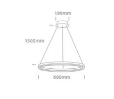 40W LED pakabinamas šviestuvas, baltas, 3000K, 63144A/W/W