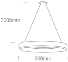 40W LED pakabinamas šviestuvas, baltas, 3000K, 63114/W/W
