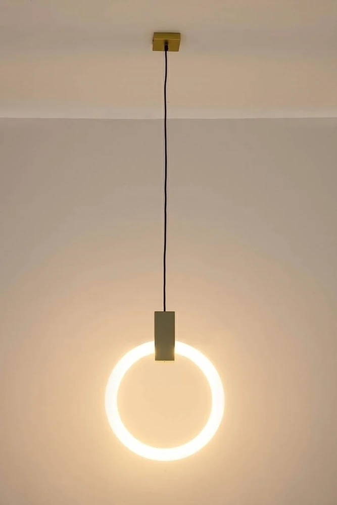40W LED pakabinamas šviestuvas HOPP, T9, aukso sp., 3000K, parduodamas su T9 lempa
