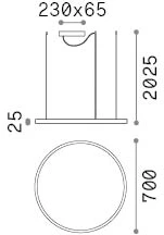 40W LED pakabinamas šviestuvas ORACLE SLIM, juodas, 4000K, dimeriuojamas, 342061