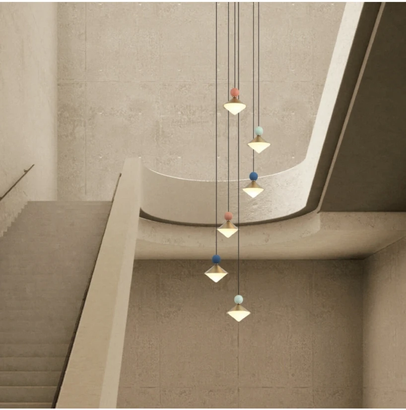 40W LED pakabinamas šviestuvas, rausvos/mėlynos/žalsvos/žalvario sp., 3000K, dimeriuojamas, 25102