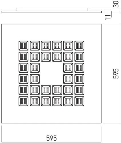 40W LED panelė XCOMB, matinės baltos sp., 3000/4000/5000K