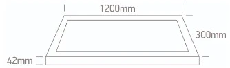 40W LED paviršinė panelė, balta, 120x30cm, CCT, 62140BRU/W/V