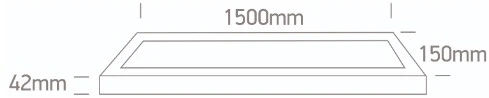 40W LED paviršinė panelė, balta, 150x15cm, CCT, 62150BFU/W/V
