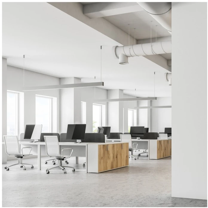Pakabinamas šviestuvas 40W LED paviršinis/pakabinamas linijinis šviestuvas KOLINE K2 PROFESSIONAL, baltas, 3000/4000/6500K