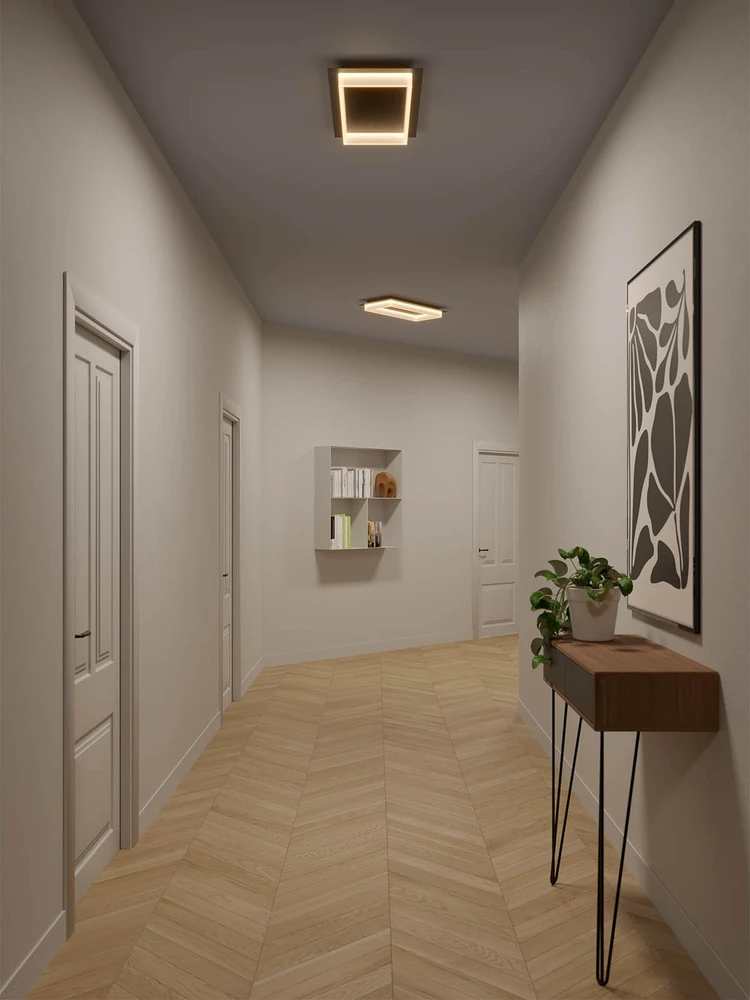 Lubinis šviestuvas 40W LED paviršinis šviestuvas PERIMETRO, juodas, 3000/4000/6500K