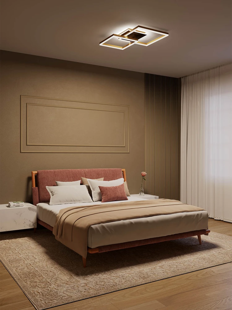 Lubinis šviestuvas 40W LED paviršinis šviestuvas SAMI, matinės aukso sp., 3000/4000/6000K