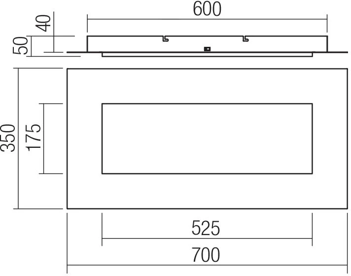 Lubinis šviestuvas 40W LED paviršinis šviestuvas TATAMI, matinės aukso sp., 3000/4000/6500K