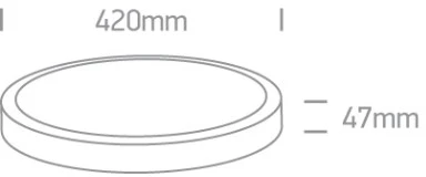 Lubinis šviestuvas 40W LED plafonas, baltas, 2700/3000/4000K, 62140F/W/V