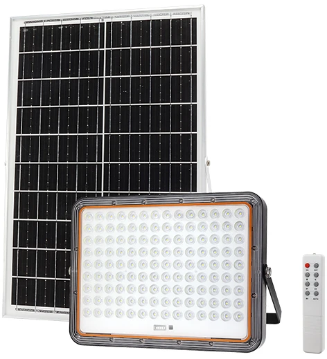 40W LED prožektorius su saulės baterija, juodas, 6000K, dimeriuojamas