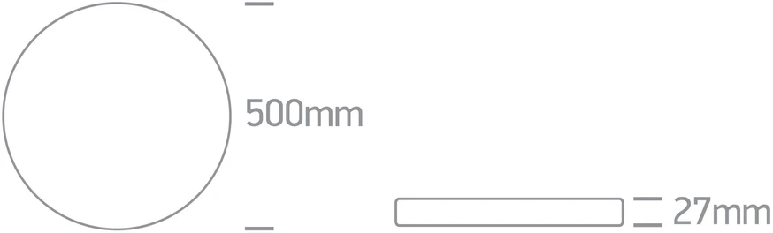 Lubinis šviestuvas 40W LED vidaus plafonas, apvalus, juodas, 2800/3200/4000K, 62006C/B/V