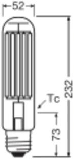 42,8W LED lemputė NAV 100 PERFORMANCE, E40, skaidri, 4000K, 360°