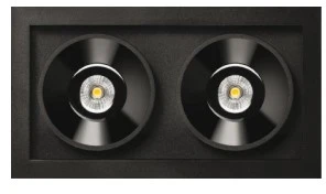 4,2W LED įleidžiamas šviestuvas FOSTER REC 2, 3000K (šiltai balta), juodas