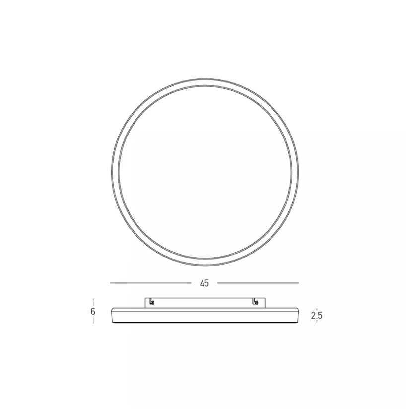 42W LED lubinis šviestuvas, baltas, 2700/3200/4000K, DALI, 45cm, 25197