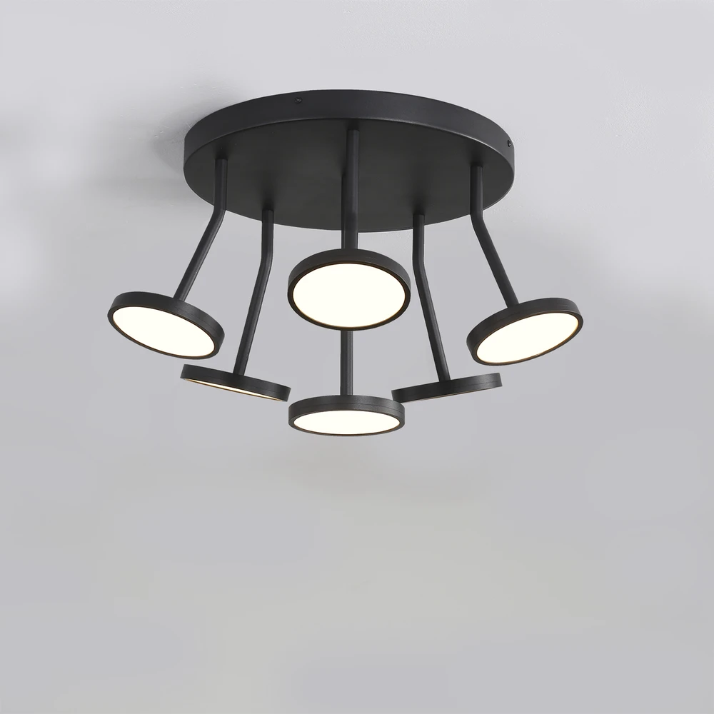 42W LED lubinis šviestuvas CORVUS, juodas, 3000K, dimeriuojamas, P3945000NDP