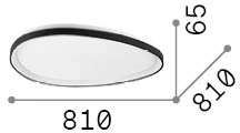 42W LED lubinis šviestuvas GEMINI, žalvario sp., 2700K, 341514