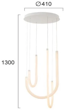 42W LED pakabinamas šviestuvas YVONNE, baltas, 3000K, 4319200