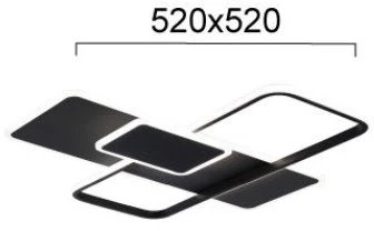 Lubinis šviestuvas 42W LED paviršinis šviestuvas BRENDA, juodas, 3000K, 4316400