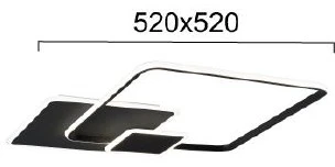 Lubinis šviestuvas 42W LED paviršinis šviestuvas BRENDA, juodas, 3000K, 4316300