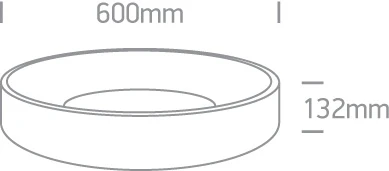 Lubinis šviestuvas 42W LED plafonas, antracito sp., 2700/3000/4000K, 120°, dimeriuojamas, 62142N/AN/V