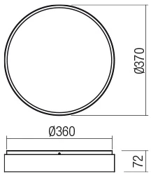 Lubinis šviestuvas 43,6W LED paviršinis šviestuvas YOMO, aukso sp., 3000K, dimeriuojamas, 01-2568