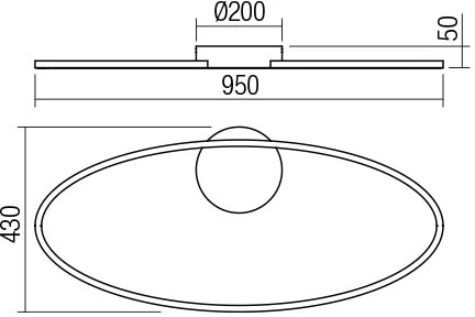 Lubinis šviestuvas 43W LED paviršinis šviestuvas LEO, bronzos sp., 3000/4000K, dimeriuojamas, 01-3336