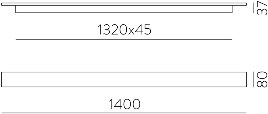 43W LED sieninis šviestuvas FOSCA, juodas, 2700/3000/4000K, A3833371N