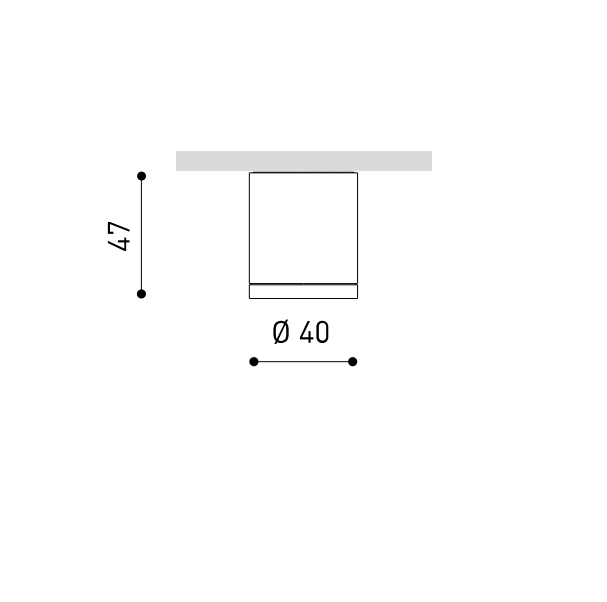 4,5/6,5W LED paviršinis šviestuvas TOP MINI, 56°, juodas, 4000K