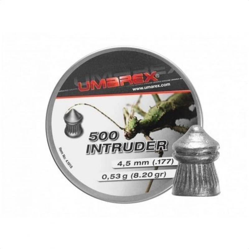 4,5 mm UMAREX Intruder smailūs briaunoti šoviniai, 500 vnt.