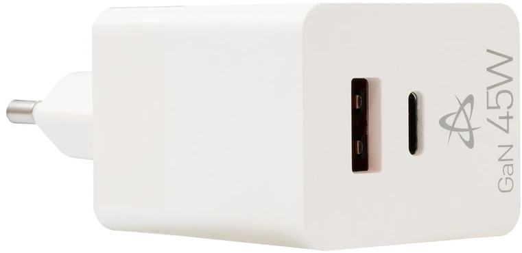 Sbox 45 W GaN namų įkroviklis su USB-C ir USB-A