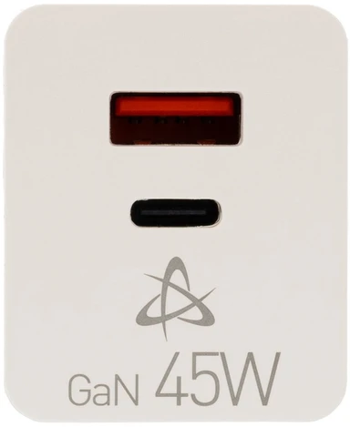 Sbox 45 W GaN namų įkroviklis su USB-C ir USB-A
