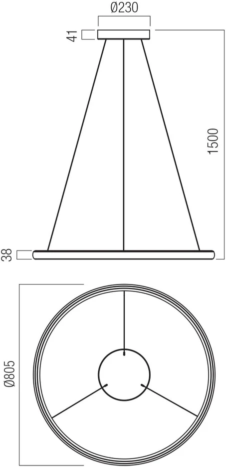 45W + 45W LED pakabinamas šviestuvas VANCE, blizgios baltos sp., dimeriuojamas, 2700/4000/5000K, 01-3939