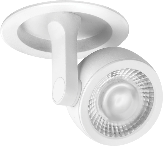 4,5W įleidžiamas šviestuvas SIX XS RECESSED, baltas, 3000K, 34°, su maitinimo šaltiniu