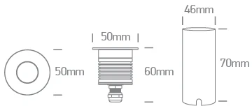 4,5W LED įleidžiamas į žemę šviestuvas, plieno sp., 3000K, IP67, 69068B/W