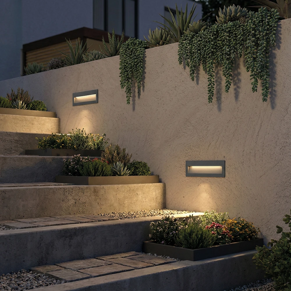 4,5W LED įleidžiamo montavimo sieninis šviestuvas NASHIRA, rūdžių sp., 2200/2700/3200/4000K, IP65, E2062171M