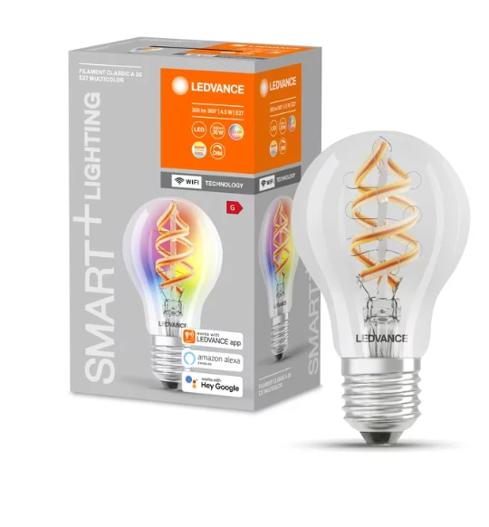 Ledvance 4,5W LED lemputė SMART WiFi, E27, RGBW, dimeriuojama