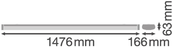 Ledvance 45W LED linijinis paviršinis šviestuvas, 3000K, DALI