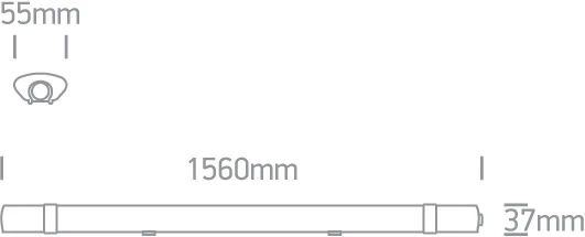 45W LED linijinis šviestuvas, baltas, 4000K, 38145LA/C
