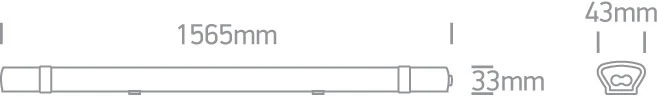 45W LED linijinis šviestuvas, baltas, 4000K, 38145LC/C