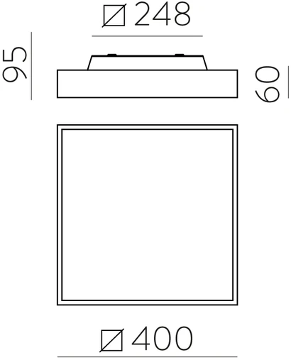 45W LED lubinis šviestuvas OPORTO, juodas, 2700/3000K, dimeriuojamas, P3973070NDT