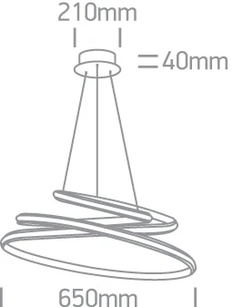 45W LED pakabinamas šviestuvas, baltas, 3000K, 63046A/W