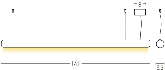 45W LED pakabinamas šviestuvas, bronzos sp., 3000K, 22207