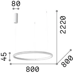 45W LED pakabinamas šviestuvas MIRACLE, baltas, 3000K, 325835
