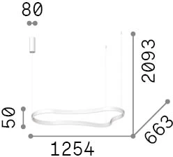 45W LED pakabinamas šviestuvas WAVES, aukso sp., 3000K, 345253