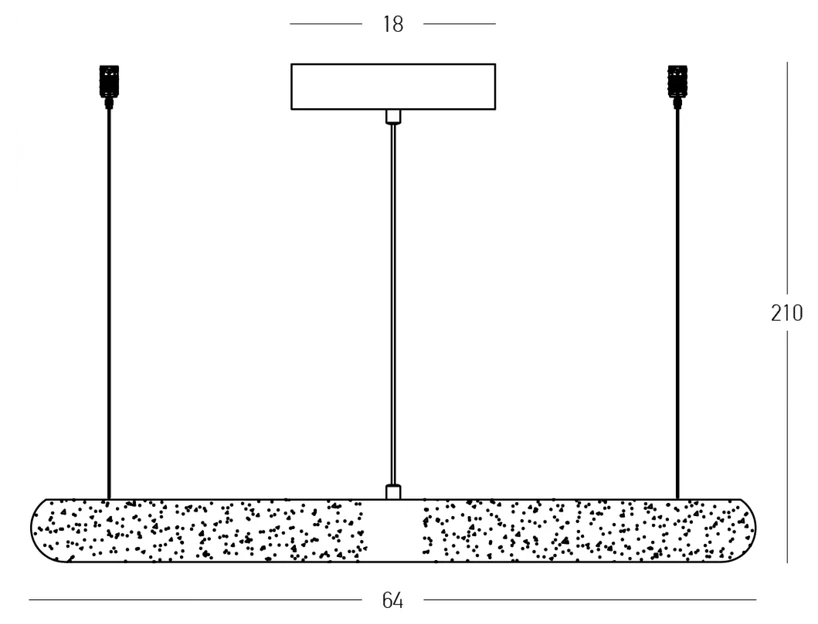 45W LED pakabinamas šviestuvas, žalvario/baltos sp., 3000K, dimeriuojamas, 64cm, 2544
